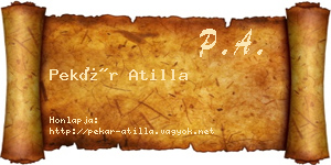 Pekár Atilla névjegykártya